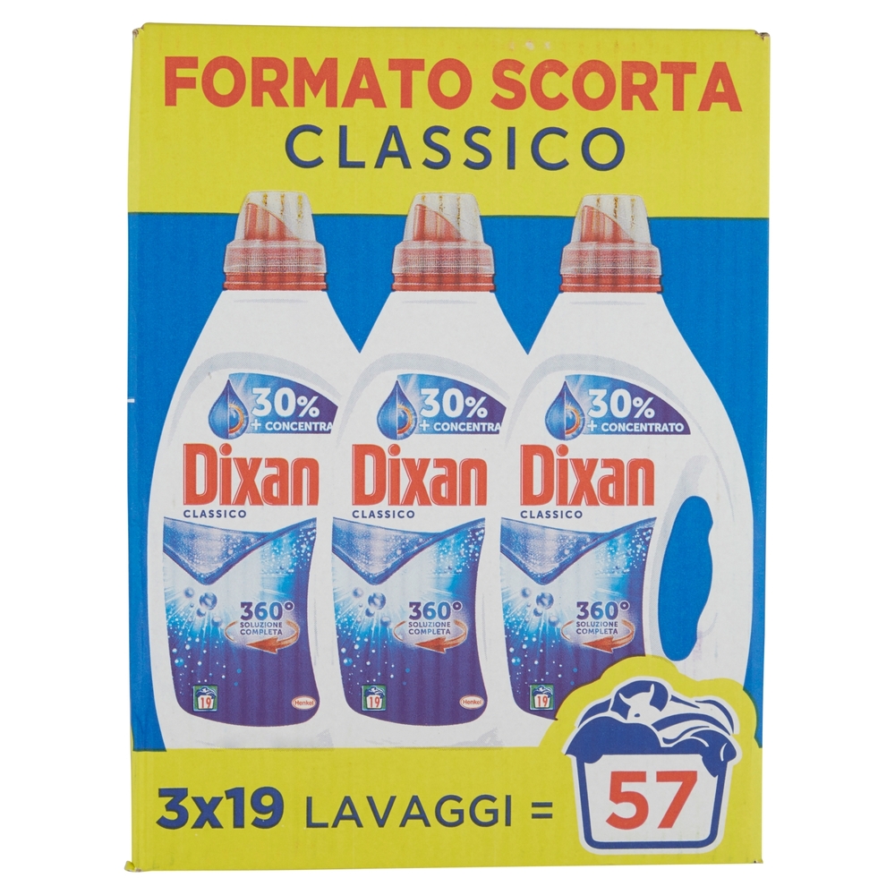 DIXAN Liquido Classico 360° Tripack 57 Lav. (3x19)